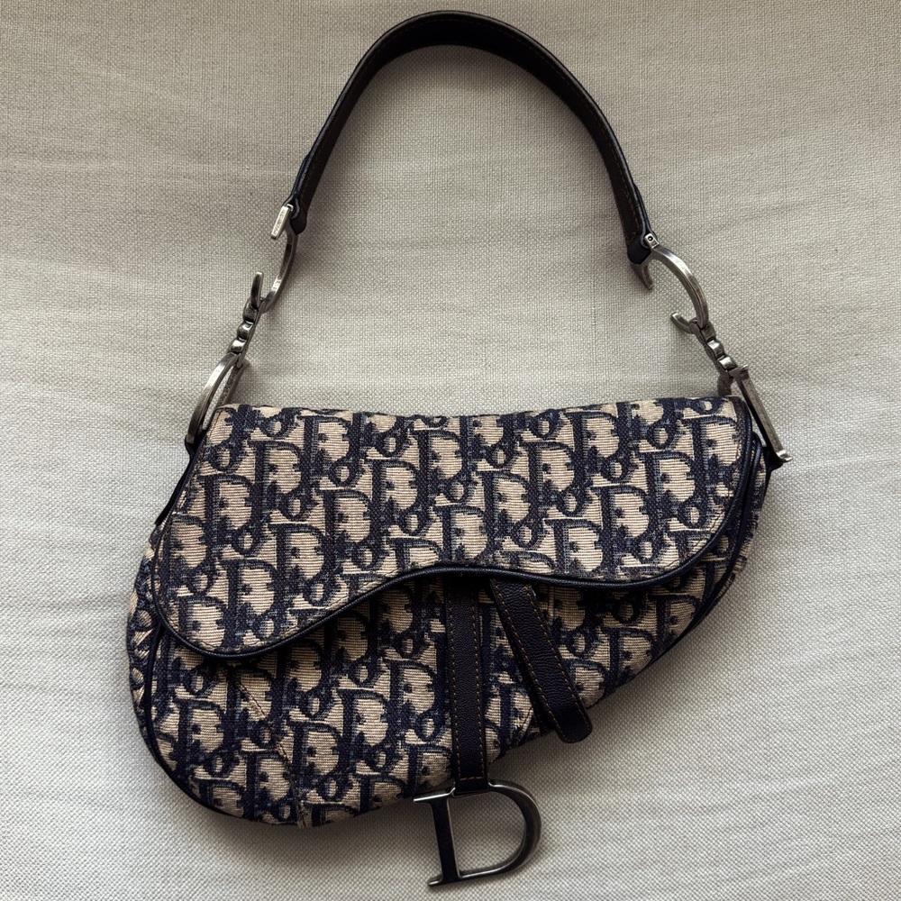 DIOR VINTAGE Oblique Saddle Bag